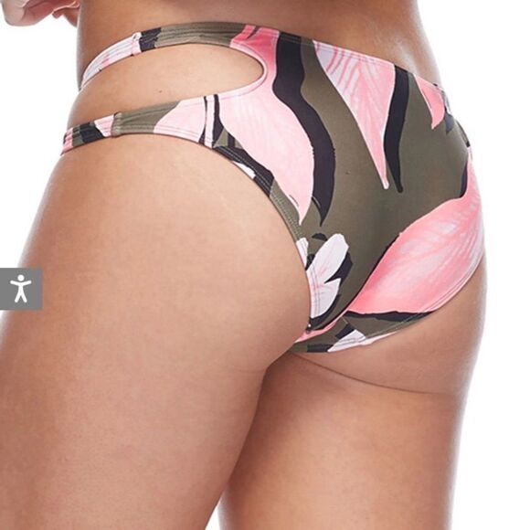 Body Glove Pink Cactus side Cutout bikini bottom L - Picture 3 of 4